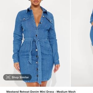 Fashion Nova Jean Dress Mini